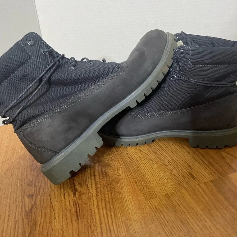 Timberland Men's Black Leather Lace-Up Boots